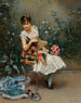 Aline avec des fleurs - Raimundo de Madrazo y Garreta — näkymä teoksesta