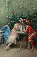 Maskeeraus - Raimundo de Madrazo y Garreta — näkymä teoksesta
