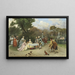 Prinssi neito Versailles'n puutarhoissa - Raimundo de Madrazo y Garreta — kehystetty taideteos seinällä