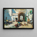 Katuaiheinen maalaus - Raimundo de Madrazo y Garreta — kehystetty taideteos seinällä