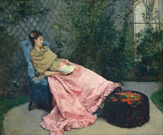 Sieste - Raimundo de Madrazo y Garreta — näkymä teoksesta
