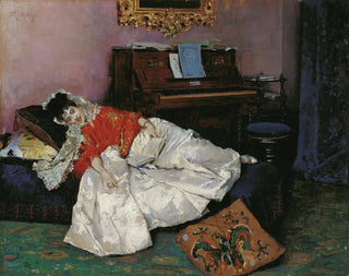 La lecture d'Aline Masson - Raimundo de Madrazo y Garreta — näkymä teoksesta