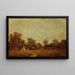 Leiriytyminen auringonlaskussa - Ralph Albert Blakelock — kehystetty taideteos seinällä