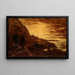 Auringonlasku Navarro Ridgellä, Kalifornian rannikkolla - Ralph Albert Blakelock — kehystetty taideteos seinällä