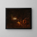 Les Constructeurs de pirogues - Ralph Albert Blakelock — kehystetty taideteos seinällä