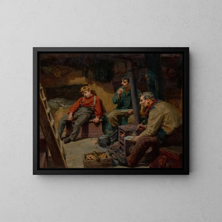Son ensimmäinen matka - Ralph Hedley — kehystetty taideteos seinällä
