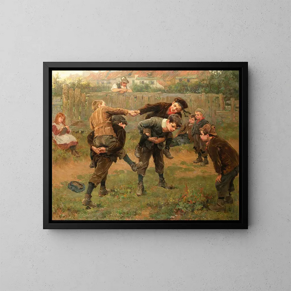 Le Tournoi - Ralph Hedley — kehystetty taideteos seinällä