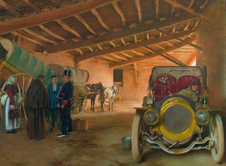 Le garage à voitures - Ramon Casas — näkymä teoksesta
