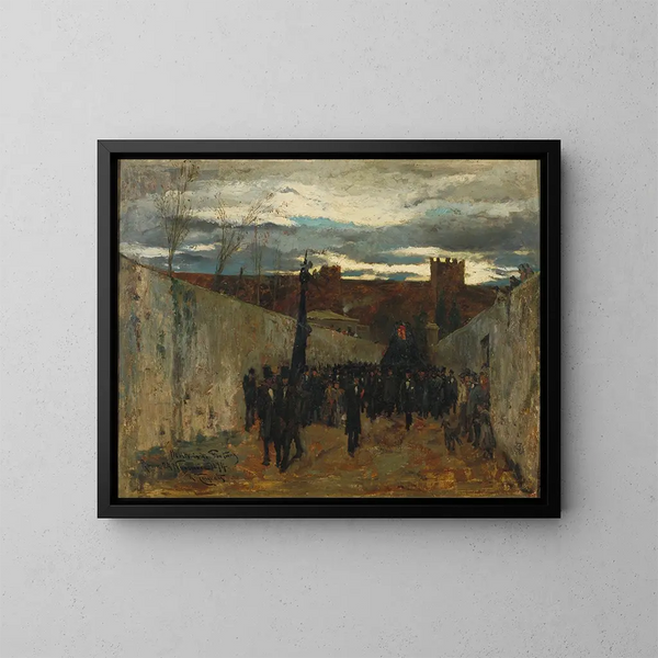 Enterrement de Fortuny - Ramon Tusquets — kehystetty taideteos seinällä