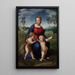 Madonna kultakuoriainen - Raphaël — kehystetty taideteos seinällä