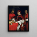 X Portrait of Pope Leo X with Cardinals Giulio de Médicis and Luigi de Rossi - Raphael — kehystetty taideteos seinällä