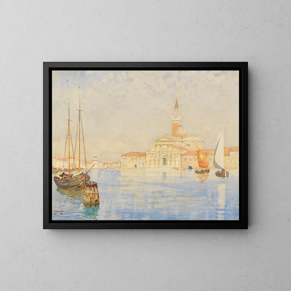 San Giorgio Maggiore, Venetsia - Reginald Barratt — kehystetty taideteos seinällä