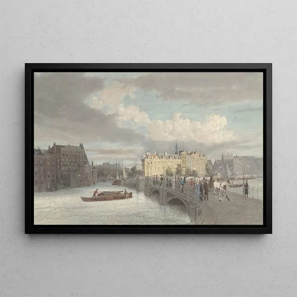 Reinier Craeyvanger - Gezicht op de Halvemaansbrug bij de Amstel te Amsterdam.webp