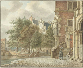 Reinier Vinkeles - Gezicht op een stadsgracht after Jan van der Heyden.webp