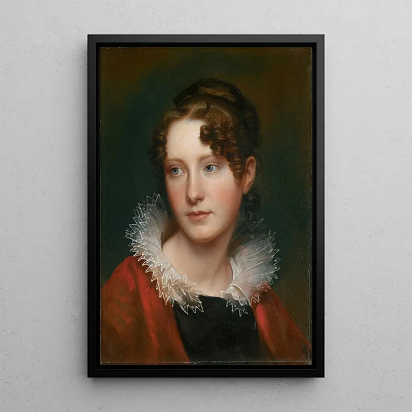 Rosalba Pealeen muotokuva - Rembrandt Peale — kehystetty taideteos seinällä