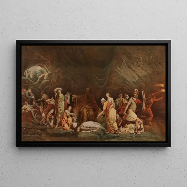 La Cour de la mort - Rembrandt Peale — kehystetty taideteos seinällä