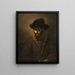 Un homme barbu portant un chapeau - Rembrandt van Rijn — kehystetty taideteos seinällä