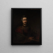 L'homme à la loupe - Rembrandt van Rijn — kehystetty taideteos seinällä