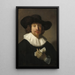 Mies nuottikirjan kanssa - Rembrandt van Rijn — kehystetty taideteos seinällä