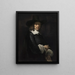 Portrait d'un gentleman avec un chapeau haut de forme et des gants - Rembrandt van Rijn — kehystetty taideteos seinällä