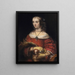 Portrait d'une dame avec un chien de poche - Rembrandt van Rijn — kehystetty taideteos seinällä