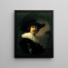 Portrait d'un homme au chapeau à larges bords - Rembrandt van Rijn — kehystetty taideteos seinällä