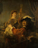 Rembrandt et Saskia dans la scène du fils prodigue - Rembrandt van Rijn — näkymä teoksesta
