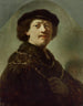 Autoportrait à la casquette noire - Rembrandt van Rijn — näkymä teoksesta