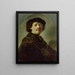 Autoportrait à la casquette noire - Rembrandt van Rijn — kehystetty taideteos seinällä