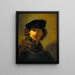 Autoportrait au béret de velours - Rembrandt van Rijn — kehystetty taideteos seinällä