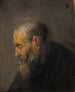 Étude d'un vieil homme de profil - Rembrandt van Rijn — näkymä teoksesta