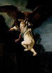 Ganymedeen sieppaus - Rembrandt van Rijn — näkymä teoksesta