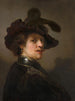 Tronie d'un homme au béret à plumes - Rembrandt van Rijn — näkymä teoksesta