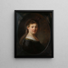 Nuori nainen fantasiakuvastossa - Rembrandt van Rijn — kehystetty taideteos seinällä