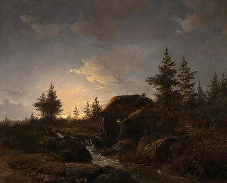 Yö kuuvalossa - Remigius Adrianus van Haanen — näkymä teoksesta
