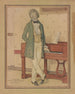 Étude d'un jeune homme à côté d'un piano - René François Xavier Prinet — näkymä teoksesta