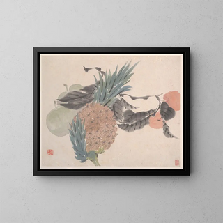 Animaux, fleurs et oiseaux Pl2 - Ren Yi — kehystetty taideteos seinällä