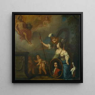 Représentation allégorique avec autoportrait en vêtements essentiels - Juriaen Pool II
