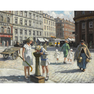 Reproduction À Trianglen, Copenhague, par une chaude journée d’été - Paul Fischer
