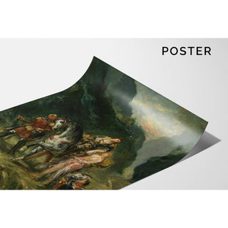 Reproduction Angélique et Médor blessé - Eugène Delacroix