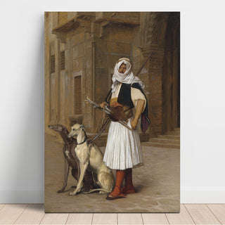 Reproduction Arnaut et deux whippets - Jean-Léon Gérôme