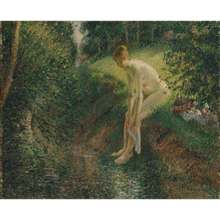 Reproduction Baigneuse dans les bois - Camille Pissarro