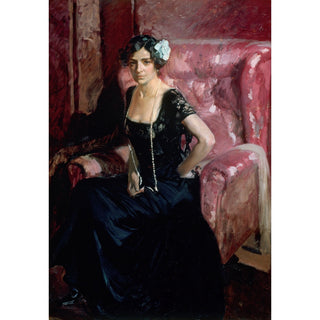 Reproduction Clotilde en robe du soir - Joaquín Sorolla