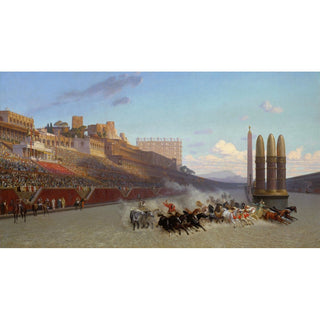 Reproduction Course de chariots - Jean-Léon Gérôme
