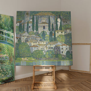 Reproduction Église à Cassone Paysage avec cyprès - Gustav Klimt