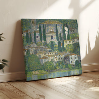 Reproduction Église à Cassone Paysage avec cyprès - Gustav Klimt