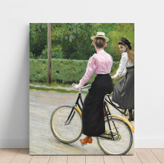 Reproduction En balade à vélo un jour d'été - Paul Fischer