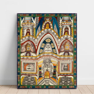 Reproduction Façade ouest du vaisseau de la cathédrale Saint-Adolf des Dix Saints à Saint-Adolf Heim - Adolf Wölfli
