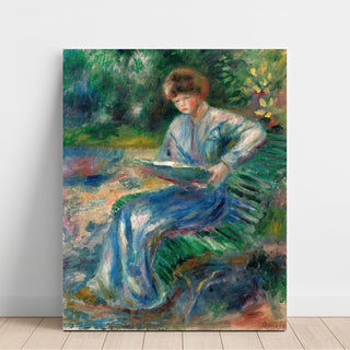 Reproduction Femme Lisant sur un Banc - Pierre-Auguste Renoir