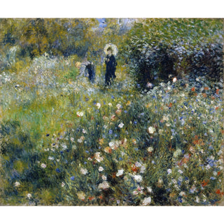 Reproduction Femme avec un parasol dans un jardin - Pierre-Auguste Renoir